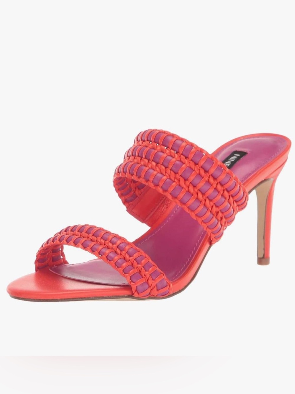 Nine West Pause Heeled Sandals, Orange Pink, 8M